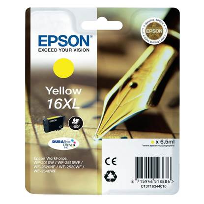 Epson Μελάνι Inkjet No.16 XL Yellow (C13T16344012)