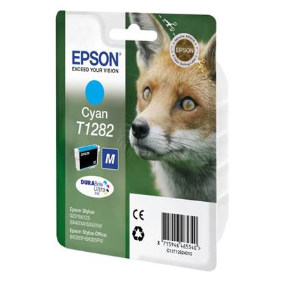 Epson Μελάνι Inkjet T1282 Cyan (C13T12824012)