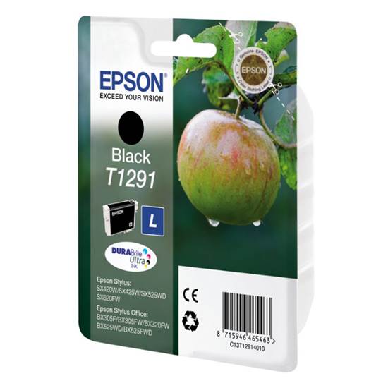 Epson Μελάνι Inkjet T1291 Black (C13T12914012)