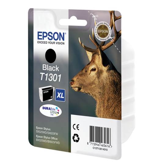 Epson Μελάνι Inkjet T1301 XL Black (C13T13014012)