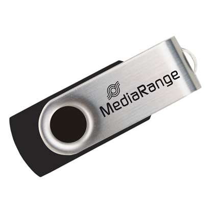 MediaRange USB 2.0 Flash Drive 4GB (Black/Silver)