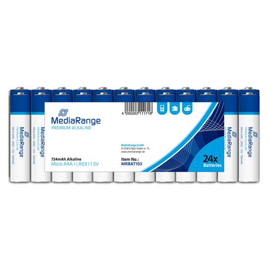 Αλκαλική Μπαταρία MediaRange Premium AAA 1.5V (LR3) (24 Pack)