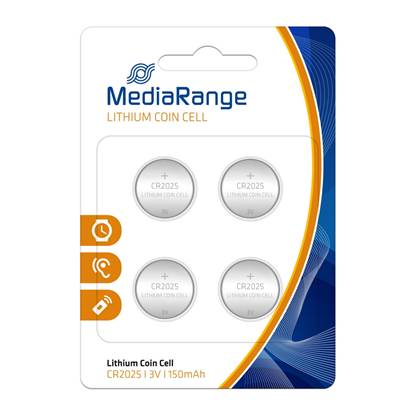 Μπαταρία Λιθίου MediaRange Coin Cells CR2025 3V (4 Pack)