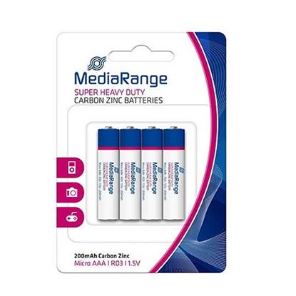 Super Heavy Duty Battery MediaRange AAA 1.5V (LR3) (4 Pack)