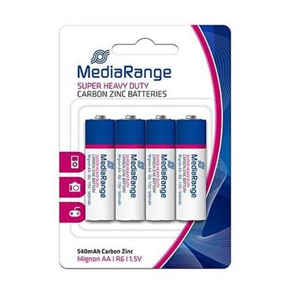 Super Heavy Duty Battery MediaRange AA 1.5V (LR6) (4 Pack)