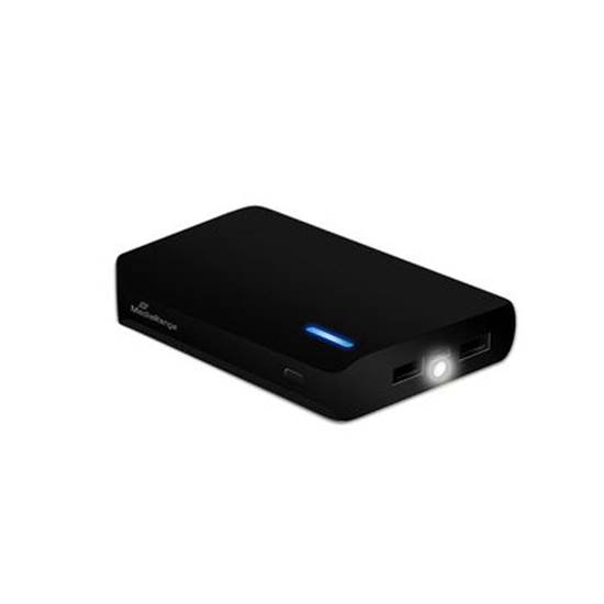 MediaRange Mobile Power Bank 8.800mAh with Dual USB Output and built-in torch (MR752)