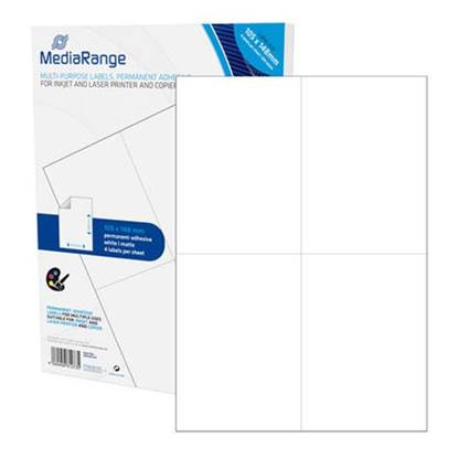 MediaRange Ετικέτες Γενικής Χρήσης 105x148mm. Λευκές (200 Pack)