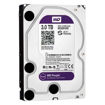 Western Digital Εσωτερικός Σκληρός Δίσκος 3 TB (Purple 3.5") (WD30PURZ)