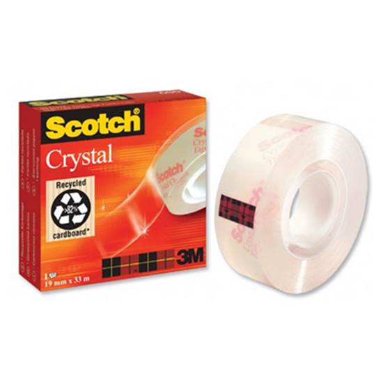 Τανία Γενικής Χρήσης 3M Scotch Crystal 19 mm x 33 m (Boxed) (Διάφανη) (6001933)