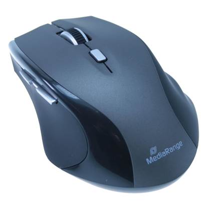MediaRange Optical Mouse (Black/Grey, Wireless)