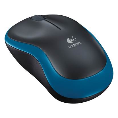 Logitech M185 Optical Mouse (2236) (Black/Blue, Wireless)