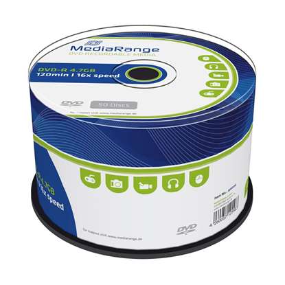 MediaRange DVD-R 120' 4.7GB 16x Cake Box x 50 (MR444)