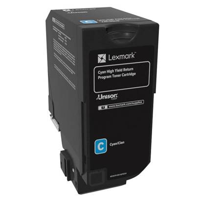 LEXMARK CS725 CYAN RET. P. TONER CRTR HC (74C2HC0)