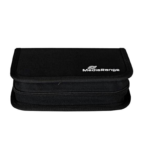 MediaRange Media Storage Wallet for 6 USB Flashdrives & 3 SD Memory Cards Nylon Black