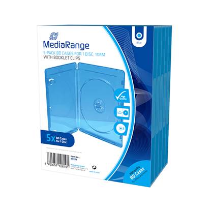 MediaRange BD Case  for 1 Disc 11mm Blue  (5 Pack)