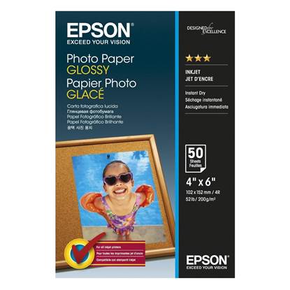 Φωτογραφικό Χαρτί EPSON Glossy 10x15cm 200 gr. 50 Φύλλα (C13S042547)