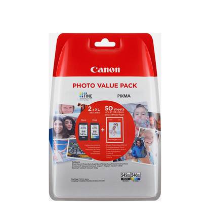 Canon Μελάνι Inkjet PG545XLVP BLACK & TRI-COLOR + PHOTO PAPER (8286B006)