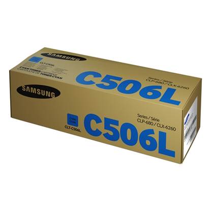 Samsung CLT-C506L High Yield Cyan Toner Cartridge (SU038A)