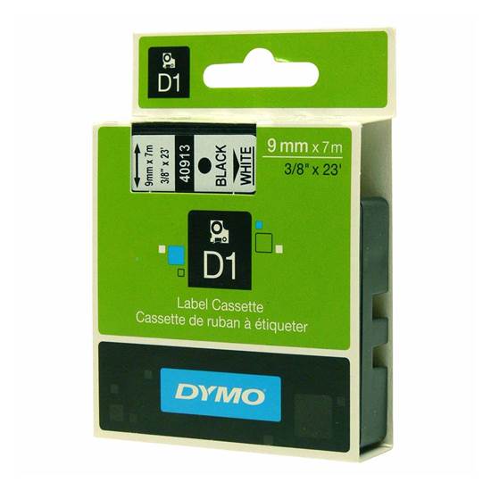 Ταινία Ετικετογράφου DYMO Standard 40910 9 mm x 7 m (Μαύρα Γράμματα σε Διάφανο Φόντο)