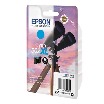 Epson Μελάνι Inkjet 502XL Cyan (C13T02W24010) (EPST02W240)