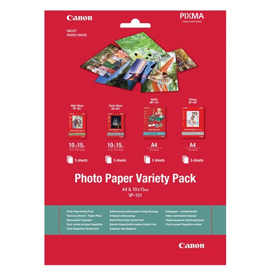 Φωτογραφικό Χαρτί A4 Variety Pack Canon VP-101 10x15cm