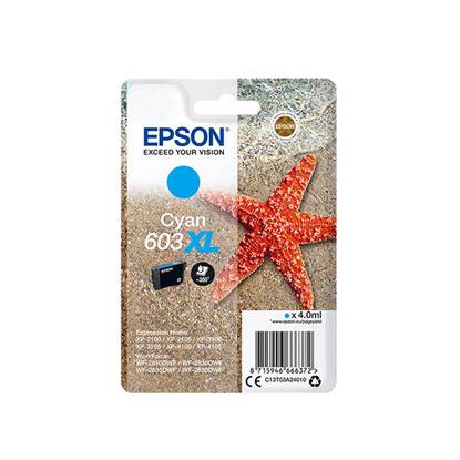 Epson Μελάνι Inkjet 603XL Cyan (C13T03A24010) (EPST03A240)