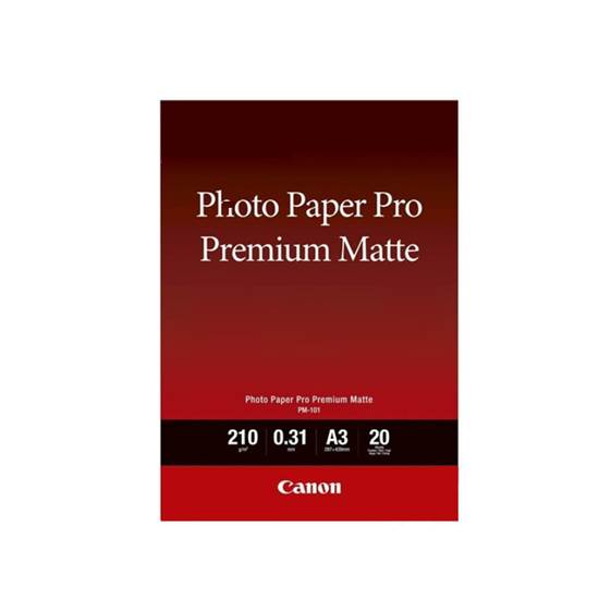 Φωτογραφικό Χαρτί Canon Premium Matte A3 (20 φύλλα) (8657B006AA) (CAN-PM101A3)