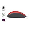 Logitech M110 Optical Mouse (Red, Wired) (910-005489)