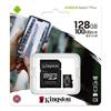 Kingston Micro Secure Digital 128GB microSDXC Canvas Select Plus 80R CL10 UHS-I Card + SD Adapter (SDCS2/128GB)