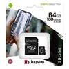 Kingston Micro Secure Digital 64GB microSDXC Canvas Select Plus 80R CL10 UHS-I Card + SD Adapter (SDCS2/64GB)