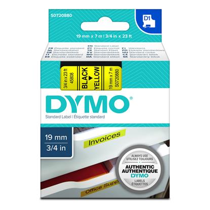 Ταινία Ετικετογράφου DYMO Standard 45808 19 mm x 7 m (Μαύρα Γράμματα σε Κίτρινο Φόντο) (S0720880) (DYMO45808)