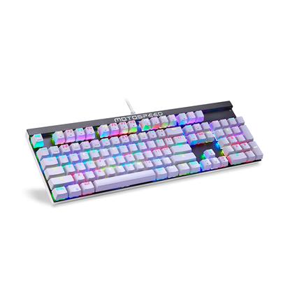 Motospeed CK103 Wired mechaninal keyboard RGB GR Layout White Blue Switces ( MT-00001) (MT00001)