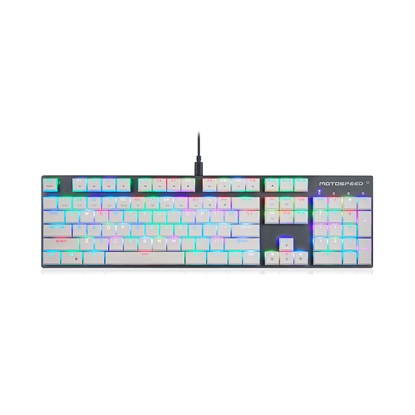 Motospeed CK94 White Wired Mechanical Keyboard RGB Kailh Sort White Switch US Layout