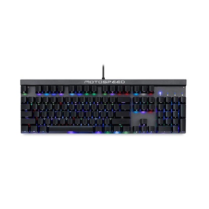 Motospeed CK103 Black Wired Mechanical Keyboard RGB Red Switch GR Layout