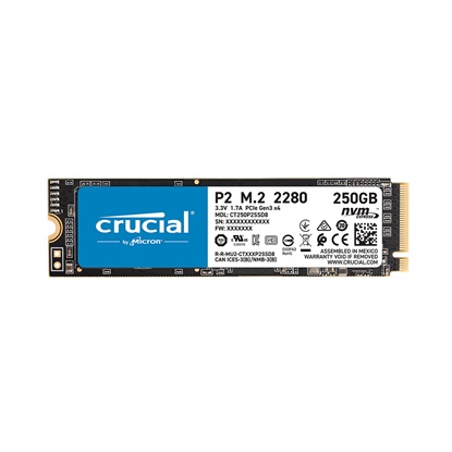 Crucial SSD P2 250GB 3D NAND NVME PCIe M.2  (CT250P2SSD8) (CRUCT250P2SSD8)