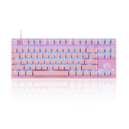 Motospeed K82 Pink Wired Mechanical Keyboard RGB Red Switch GR Layout