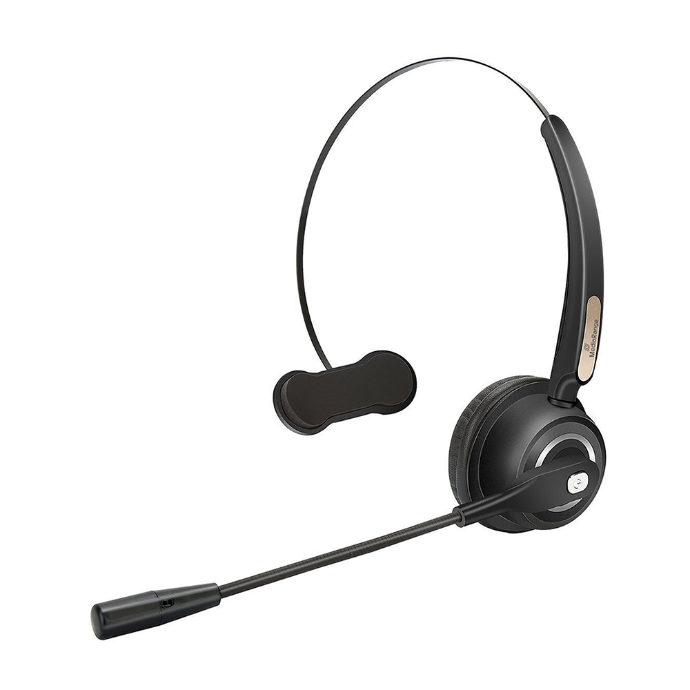 ACI Hellas-MediaRange Wireless mono headset with microphone, 180mAh  battery, black (MROS305)