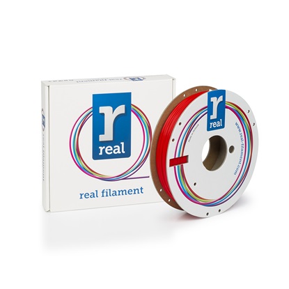 REAL PLA 3D Printer Filament - Red - spool of 0.5Kg - 1.75mm (REFPLARED500MM175)