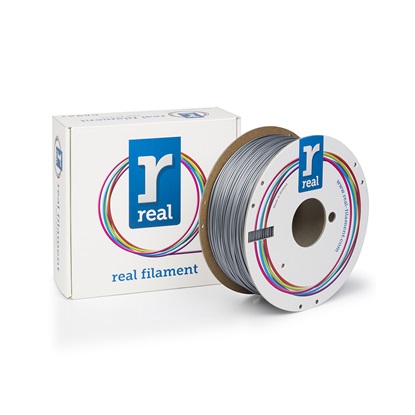 REAL PLA 3D Printer Filament - Silver - spool of 1Kg - 1.75mm (REFPLASILVER1000MM175)