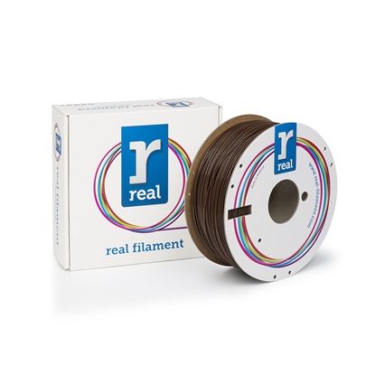 REAL PLA 3D Printer Filament - Brown - spool of 1Kg - 1.75mm (REFPLABROWN1000MM175)