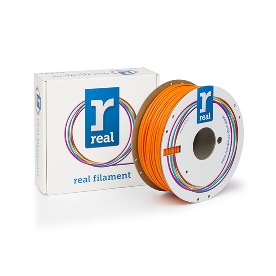 REAL PLA 3D Printer Filament - Fluorescent Orange - spool of 1Kg - 2.85mm (REFPLAFORANGE1000MM3)