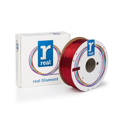 REAL PETG 3D Printer Filament - Translucent Red - spool of 1Kg - 2.85mm (REFPETGRED1000MM3)