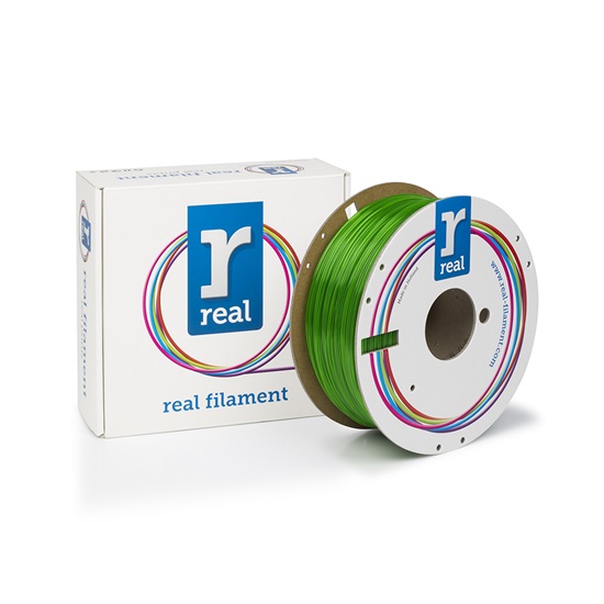REAL PETG 3D Printer Filament - Green - spool of 1Kg - 1.75mm (REFPETGSGREEN1000MM175)