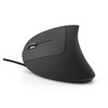 MediaRange Corded ergonomic 6-button optical mouse for left-handers (Black, Wired) (MROS231)