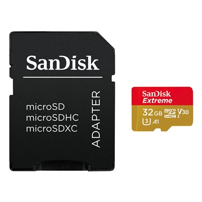 Sandisk microSDXC ActionExtreme Memory Card 32GB (SDSQXAF-032G-GN6AA) (SANSDSQXAF-032G-GN6AA)