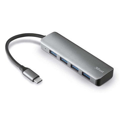 Trust Halyx Aluminium USB-C to 4-Port USB-A 3.2 Hub (23328) (TRS23328)