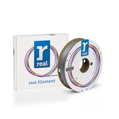 REAL PLA 3D Printer Filament - Satin Silver - spool of 0.05Kg - 1.75mm (REFPLASATINSILVER500MM175)