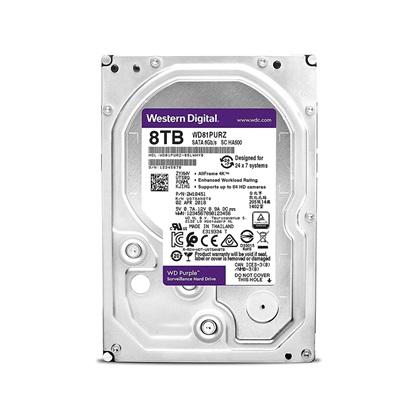 Western Digital Surveillance Hard Drive 8TB (Purple, 3.5'') (WD84PURZ)