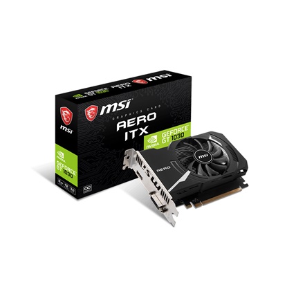 VGA MSI GeForce® GT 1030 2GB AERO ITX 2GD4 OC (V809-2824R) (MSIV809-2824R)