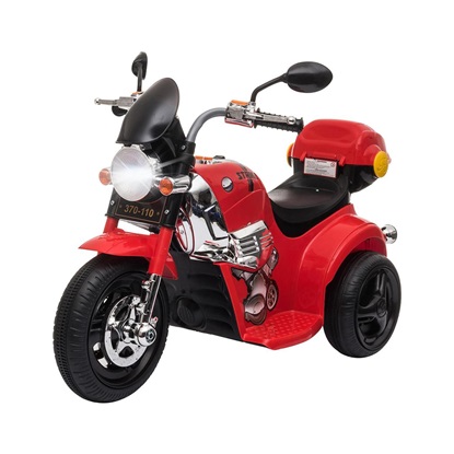 Homcom Ηλεκτρική μοτοσικλέτα για παιδιά 3-6 ετών με φώτα, ήχους και 3 ελαστικούς τροχούς (370-110V90RD) (HOM370-110V90RD)